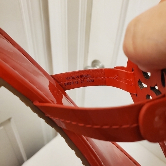 EC Tory Burch Miller Rainbow Stripe Sandals Size 7.5M - Picture 7 of 15